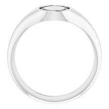 Load image into Gallery viewer, Sterling Silver 10x8 mm Oval Beaded Signet Ring
