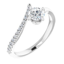 Load image into Gallery viewer, Platinum 1/2 CTW Diamond Bypass Ring
