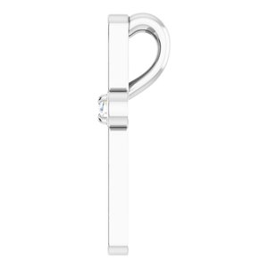 Solitaire Cross Pendant 