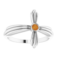 Charger l'image dans la galerie, Solitaire Sideways Cross Ring  
