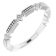 Load image into Gallery viewer, Sterling Silver Beaded Stackable Ring
