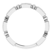 Load image into Gallery viewer, Sterling Silver Beaded Stackable Ring
