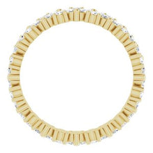 Charger l&#39;image dans la galerie, 14K Jaune 1 CTW Diamond Cluster Eternity Band Taille 7,5
