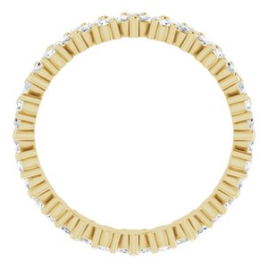 14K Jaune 1 CTW Diamond Cluster Eternity Band Taille 7,5