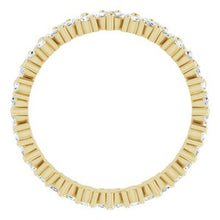 Charger l&#39;image dans la galerie, 14K Jaune 1 CTW Diamond Cluster Eternity Band Taille 8
