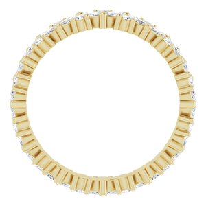 14K Jaune 1 CTW Diamond Cluster Eternity Band Taille 8