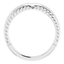 Charger l'image dans la galerie, Sterling Silver Negative Space Rope Ring
