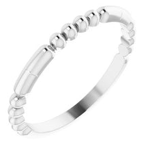 Load image into Gallery viewer, Sterling Silver Beaded Stackable Ring
