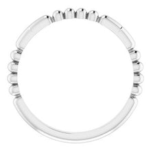 Load image into Gallery viewer, Sterling Silver Beaded Stackable Ring
