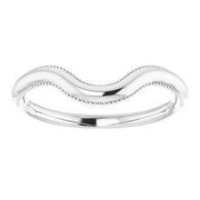 Charger l'image dans la galerie, Sterling Silver Wedding Band for 9.4 mm Round Ring
