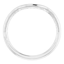 Charger l'image dans la galerie, Sterling Silver Wedding Band for 9 mm Square Ring
