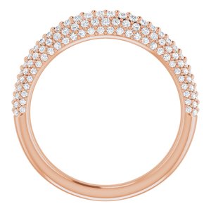 14K Rose 1/2 CTW Diamond Matching Band