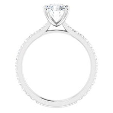 Load image into Gallery viewer, Platinum 6.5 mm Round Forever One‚Ñ¢ Moissanite &amp; 3/8 CTW Diamond Engagement Ring

