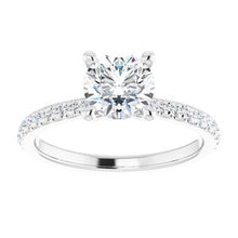 Load image into Gallery viewer, Charles &amp; Colvard Moissanite¬Æ &amp; Diamond French-Set Engagement Ring  
