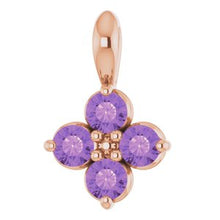 Load image into Gallery viewer, 14K Rose Youth Amethyst Pendant

