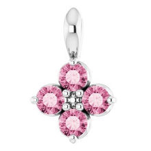 Load image into Gallery viewer, Sterling Silver Youth Imitation Pink Tourmaline Pendant
