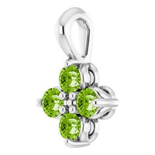 Load image into Gallery viewer, Sterling Silver Youth Imitation Peridot Pendant
