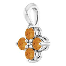 Load image into Gallery viewer, Sterling Silver Youth Imitation Citrine Pendant
