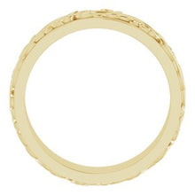 Load image into Gallery viewer, 18K Yellow 7 mm Scroll Band   Size 12
