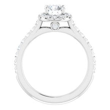 Load image into Gallery viewer, Platinum 6.5 mm Round Forever One‚Ñ¢ Moissanite &amp; 7/8 CTW Diamond Engagement Ring
