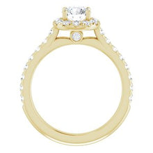 Load image into Gallery viewer, 14K Yellow 6.5 mm Round Forever One‚Ñ¢ Moissanite &amp; 7/8 CTW Diamond Engagement Ring
