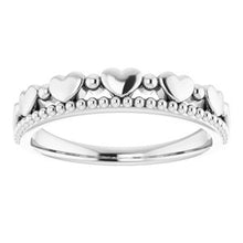 Charger l'image dans la galerie, Stackable Beaded Heart Ring  
