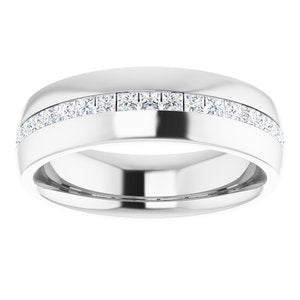 14K White 5/8 CTW Diamond Band