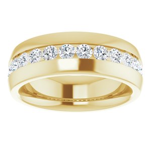 10K Yellow 1 3/8 CTW Diamond Band