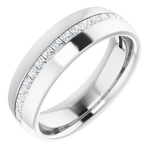 14K White 5/8 CTW Diamond Band
