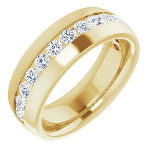 10K Yellow 1 3/8 CTW Diamond Band
