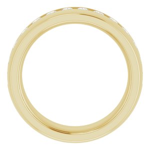 10K Yellow 1 3/8 CTW Diamond Band