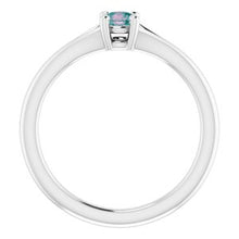 Load image into Gallery viewer, Sterling Silver Imitation Alexandrite Youth Solitaire Ring
