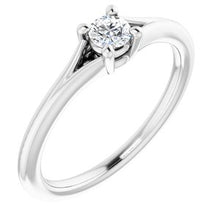 Load image into Gallery viewer, Sterling Silver Imitation Diamond Youth Solitaire Ring
