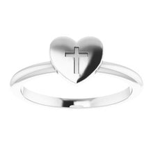 Charger l'image dans la galerie, Heart with Cross Ring  
