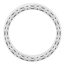Load image into Gallery viewer, Platinum 6 mm Infinity-Inspired Band Size 12
