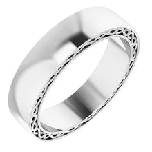 Load image into Gallery viewer, Platinum 6 mm Infinity-Inspired Band Size 12
