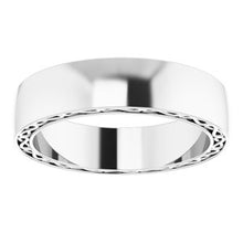 Load image into Gallery viewer, Platinum 6 mm Infinity-Inspired Band Size 12
