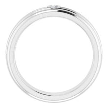 Charger l'image dans la galerie, Bague pour homme en platine de 2,25 mm avec diamant rond de 0,05 CTW
