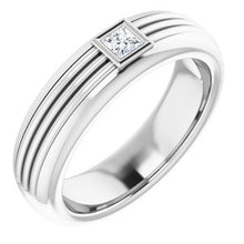 Load image into Gallery viewer, Men&#39;s Solitaire Bezel-Set Ring   

