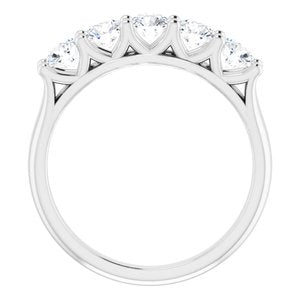 14K White 1 CTW Diamond Anniversary Band