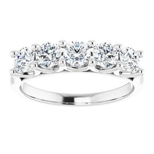 14K White 1 CTW Diamond Anniversary Band