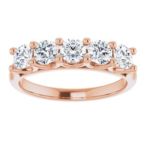 14K Rose 1 CTW Diamond Anniversary Band