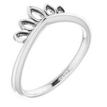 Load image into Gallery viewer, Sterling Silver Marquise-Shaped Crown Ring
