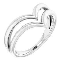 Load image into Gallery viewer, Sterling Silver Double V Ring
