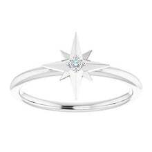 Charger l'image dans la galerie, Solitaire Star Ring   
