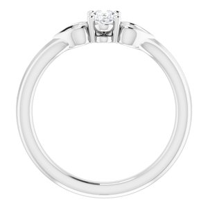 Sterling Silver 5x3 mm Oval Sapphire Youth Heart Ring