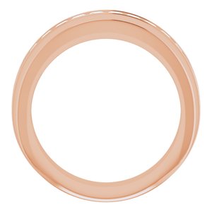 14K Rose 3/4 CTW Diamond Matching Band