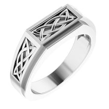 Load image into Gallery viewer, Platinum Celtic-Inspired Ring
