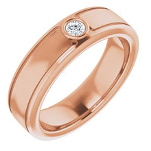 Load image into Gallery viewer, Men's Solitaire Bezel-Set Ring   
