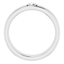 Load image into Gallery viewer, Platinum 3 mm Round .10 CTW Men's Diamond Ring
